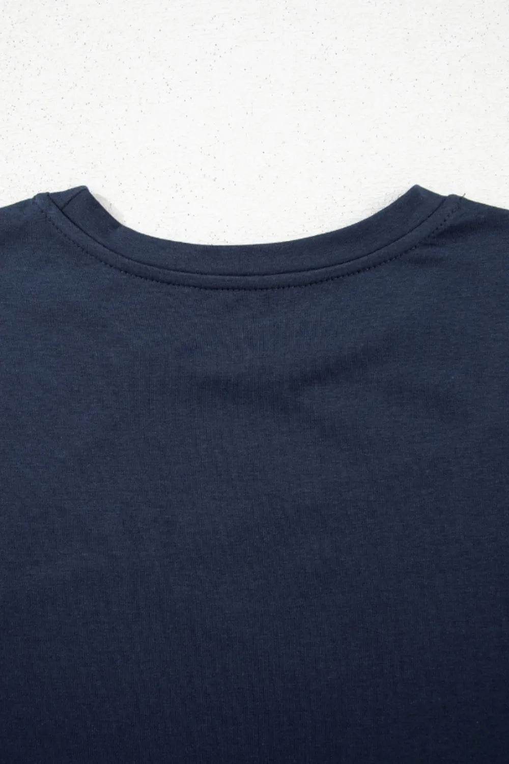 Solid Color Round Neck T Shirt Trendsi 4fa965b2-9e77-4021-82e6-7943f2482d8a-Max-Origin