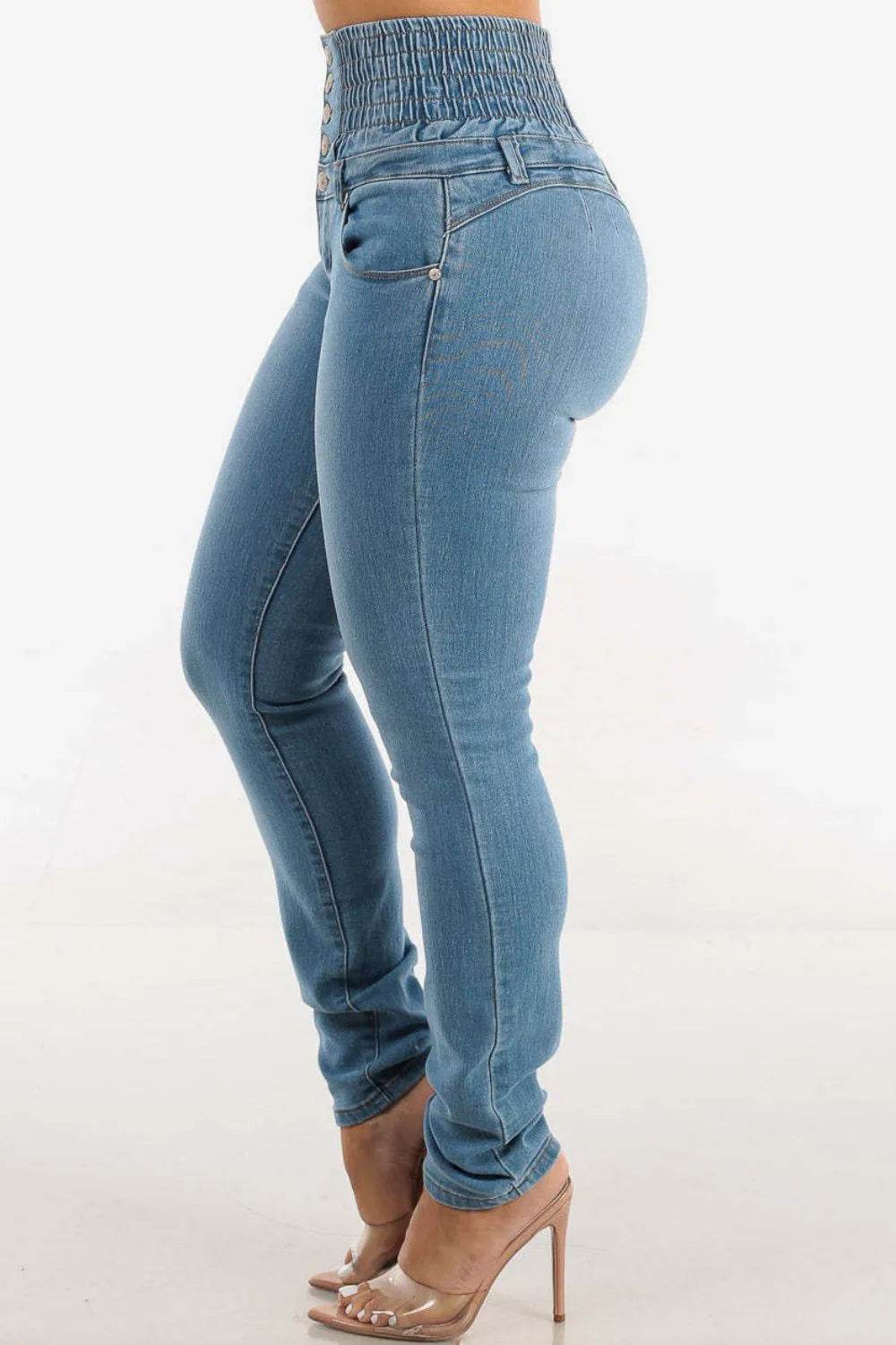 High Waist Buttoned Skinny Hip Lifting Jeans Trendsi 4fb4c435-28d1-43b3-bc0d-2efb7441ce02-Max