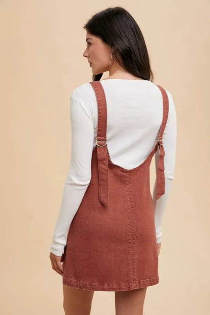 Annie Wear V-Neck Adjustable Strap Denim Overall Dress with Pockets Trendsi 4fb97f19-77f2-4e4b-ac04-13f063519a07-Max