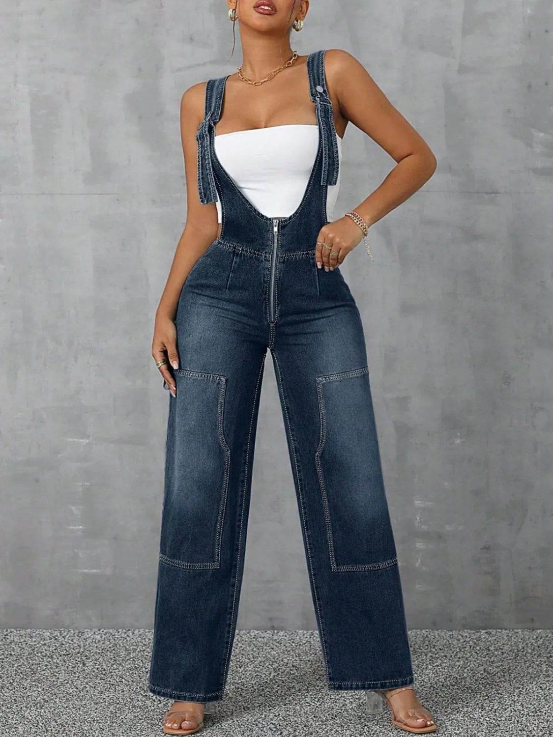 Zip Front Wide Strap Denim Overalls Trendsi 5011f5d9-cd1b-4fba-a515-d73006db5b18-Max-Origin