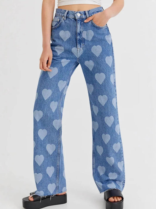 Heart Pattern High-Waist Wide Leg Jeans Medium Trendsi 508f311edfd4483cbecdbf492df17e5e-Max-Origin