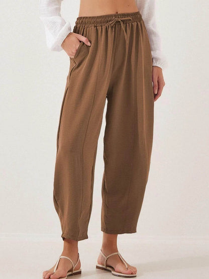Full Size Drawstring Wide Leg Cropped Pants Plus Size Brown Trendsi 50a461c01e2b41838b8798d0ca35dc0d-Max-Origin