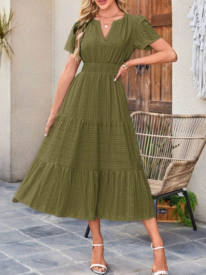 Tiered Notched Short Sleeve Dress Trendsi 51434bfe-cea2-4a1f-9c3c-7abca3d28850-Max-Origin