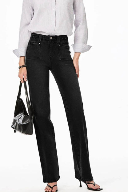 High-Waisted Wide-Leg Vintage Wash Jeans Black Trendsi 519090f4-36db-4e50-ad40-5f17f84fc0c2-Max-Origin