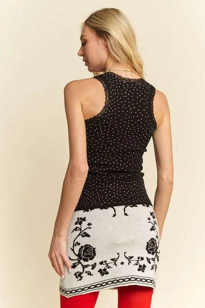 Davi & Dani Rhinestone Lace Trim Detail Tank Trendsi 52039cb891b74dcb91430a9e4300b79f-Max-Origin