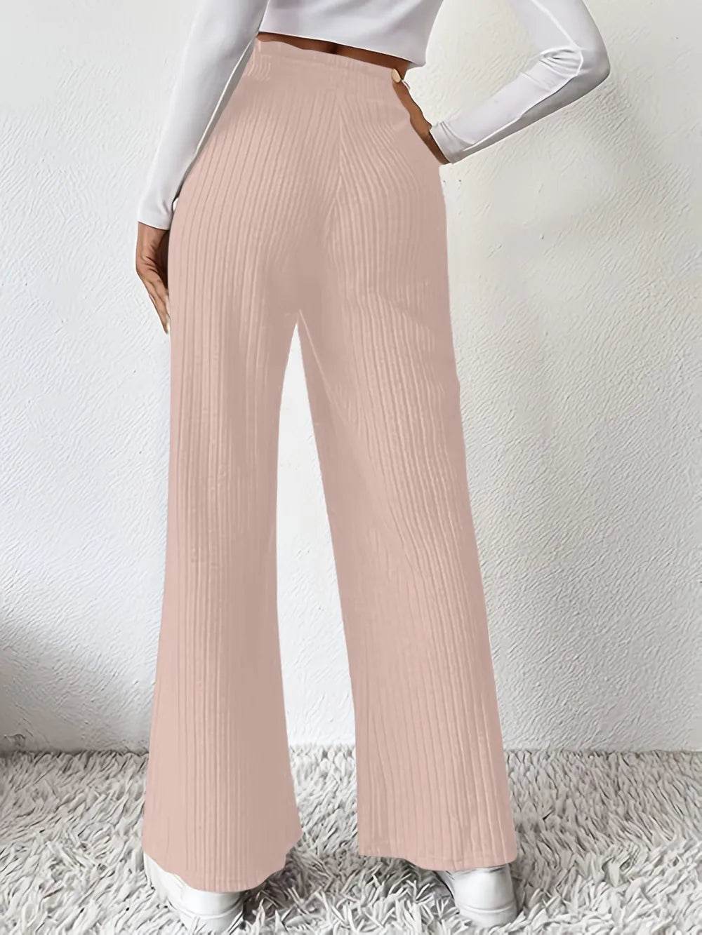 Ribbed High Waist Pants Trendsi 52c23c0a-3627-4315-90d4-d355798ce3ca-Max
