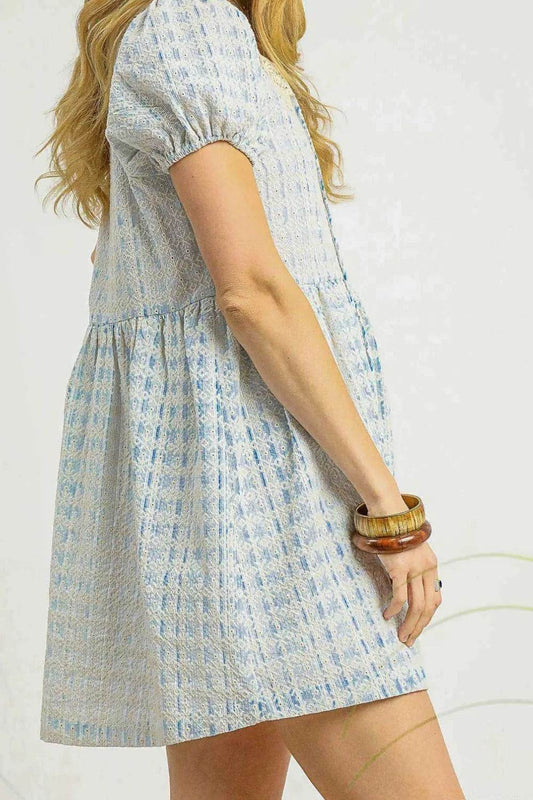 Umgee Lace Detail Short Puff Sleeve Mini Dress Trendsi 52c2f9b0-7865-427e-ae89-69345f639b32-Max-Origin