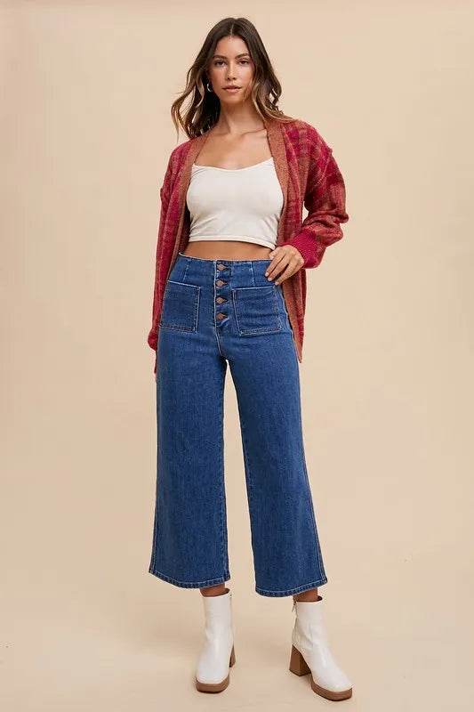 Annie Wear Button Fly High Waist Jeans Trendsi 52d103c4-39c3-4550-9ab8-ff810c43104b-Max