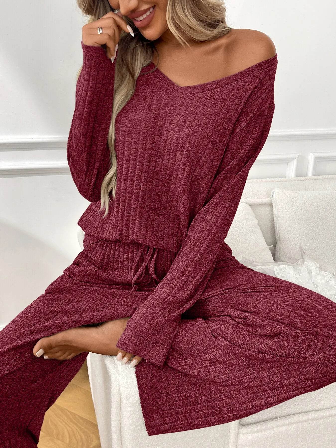 Ribbed Long Sleeve Top and Pants Lounge Set Trendsi 52d414a3fe6c4f1392451b0a8665a184-Max-Origin