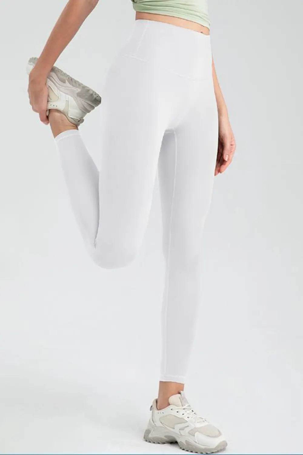 Wide Waistband High Waist Sport Leggings Trendsi 52e7326907204b3d8b2f567e88b89b17-Max