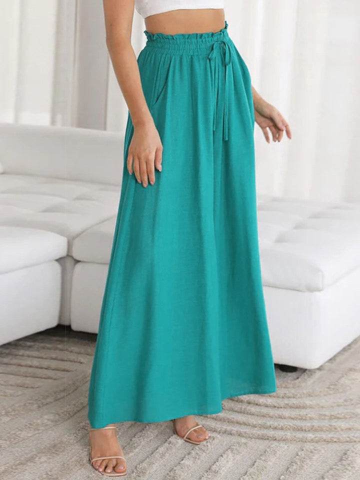 Drawstring Waist Wide Leg Pants Trendsi 53173d1764ba447a86c8fe0daa9952da-Max