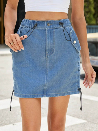 Drawstring Denim Mini Skirt Trendsi 532889ad-cc18-405a-9909-9a23b0aea372-Max-Origin