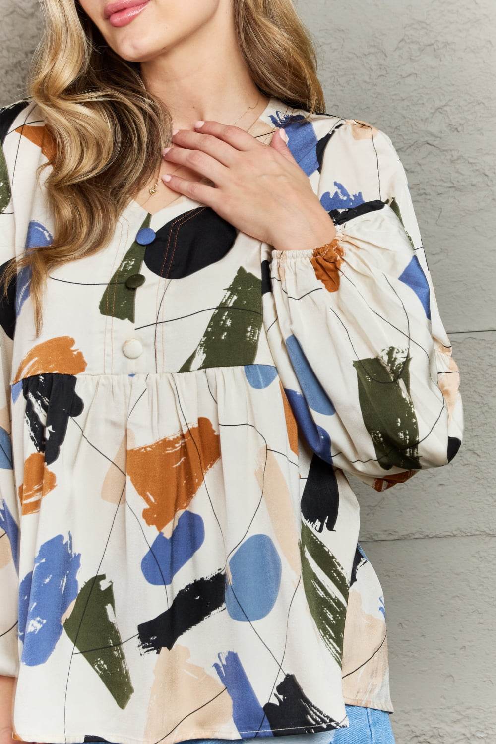 Hailey & Co Wishful Thinking Multi Colored Printed Blouse Trendsi 5339cedc24ba405992a28ce90e47bce0-Max
