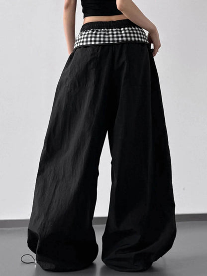 Wide Leg Pants with Checkered Detail Trendsi 53708b49-7ed5-44ca-a709-7ecd41ced240-Max-Origin