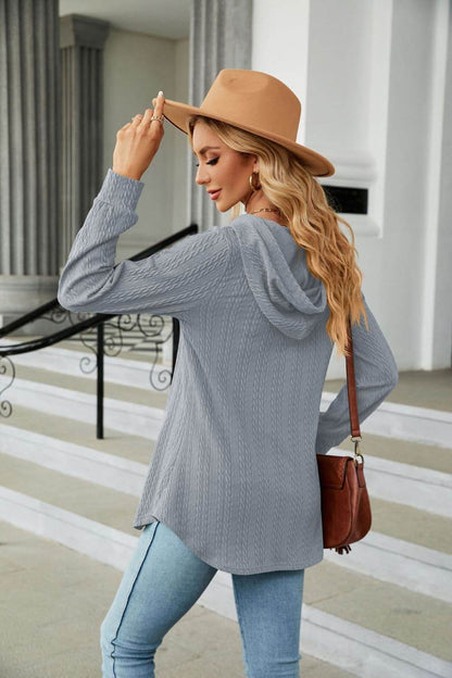 Long Sleeve Hooded Blouse Trendsi 538fe2e68b0f4bbfbbb3880d2081abe9-Max