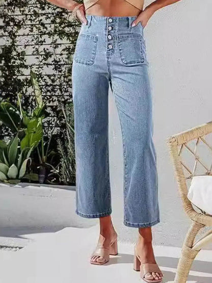 Button Fly Cropped Jeans with Pockets Light Blue Trendsi 539bb829-c529-4538-92a3-a3a168a9b1bf-Max