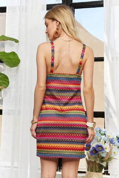 ADORA Contrast Striped V-Neck Mini Dress Trendsi 53d047f6-25ab-4ef4-95d3-8c8c16cb9fb0-Max