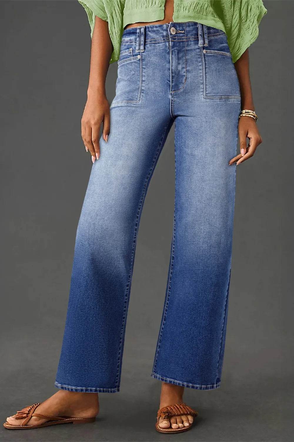 High-Waisted Wide-Leg Vintage Wash Jeans Dusty Blue Trendsi 53dd5548-a1ad-49c0-9ee4-db2b3102860c-Max-Origin