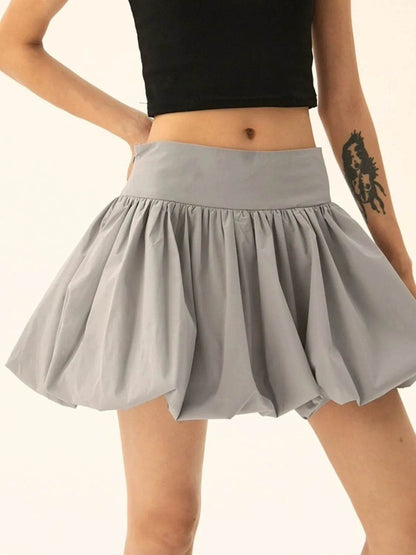 Ruched Bubble Hem Mini Skirt Trendsi 54174ee3-33bd-4800-a640-579af0467c80-Max-Origin