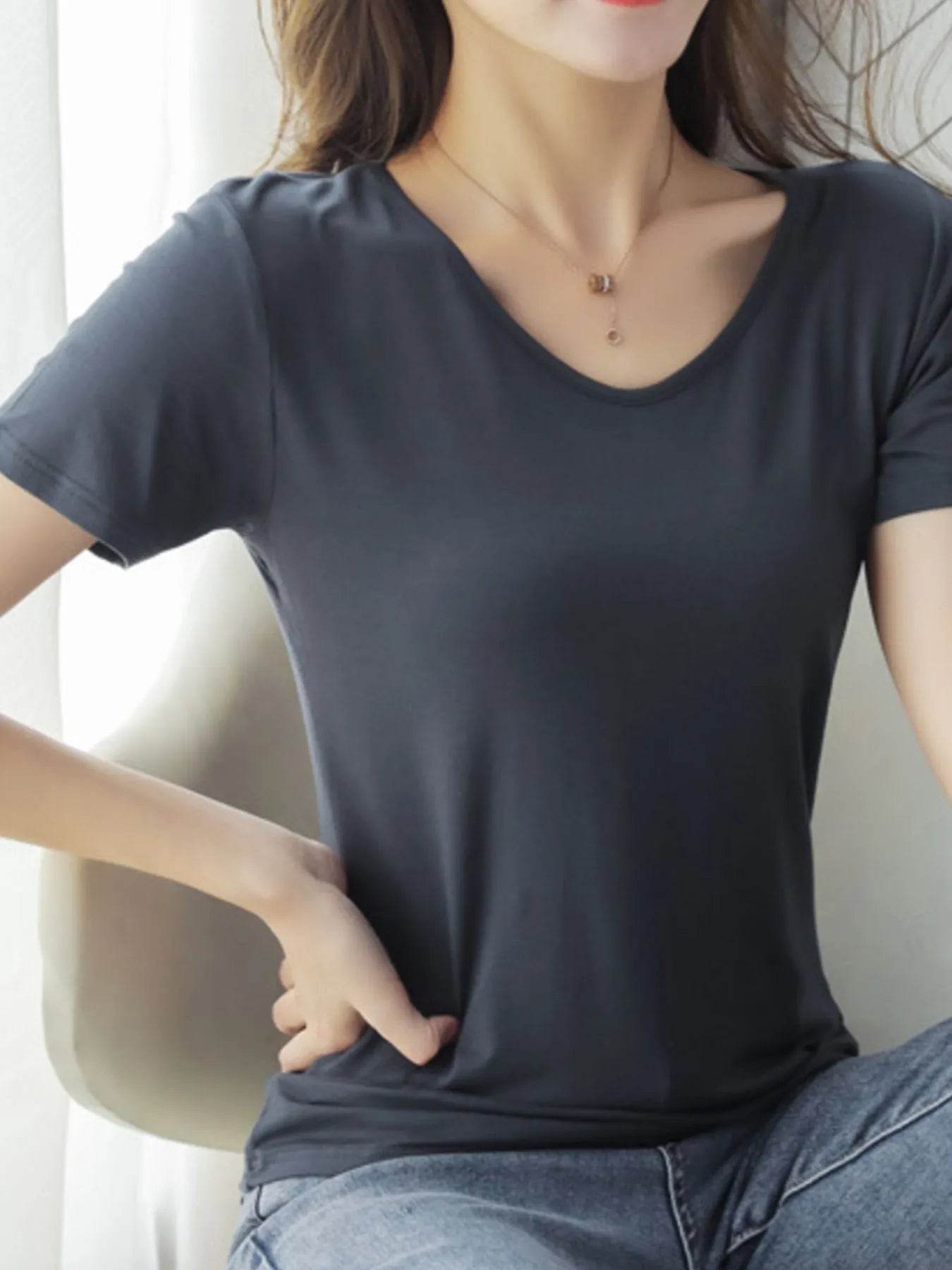 V-Neck Short Sleeve T-Shirt Trendsi 5466d25a-8cc2-493b-9469-72ef3f4cc4c8-Max-Origin