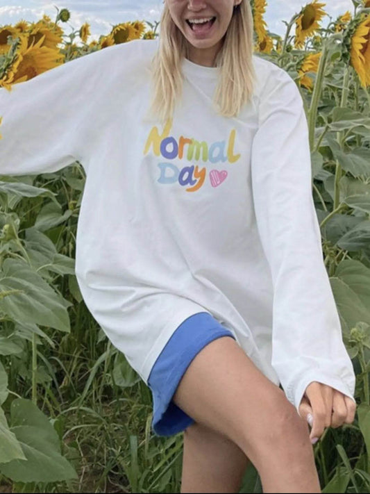 Normal Day Long Sleeve T-Shirt White Trendsi 54b95e78-d361-4556-9b89-7022a056d560-Max-Origin