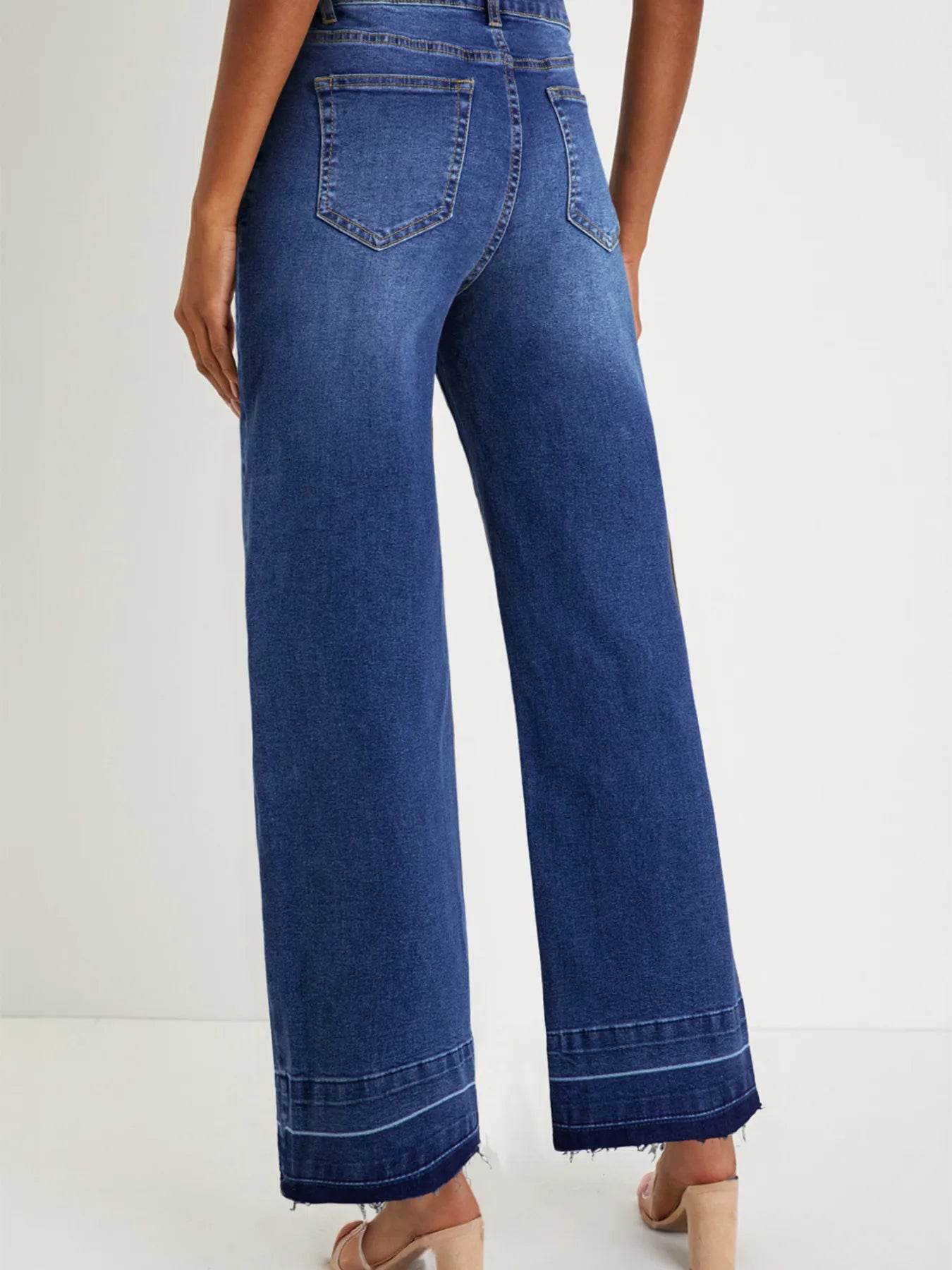 Raw Hem Unique Cuffs Straight High Rise Loose Jeans Trendsi 551b11055410490a935756ff20d02dec-Max-Origin
