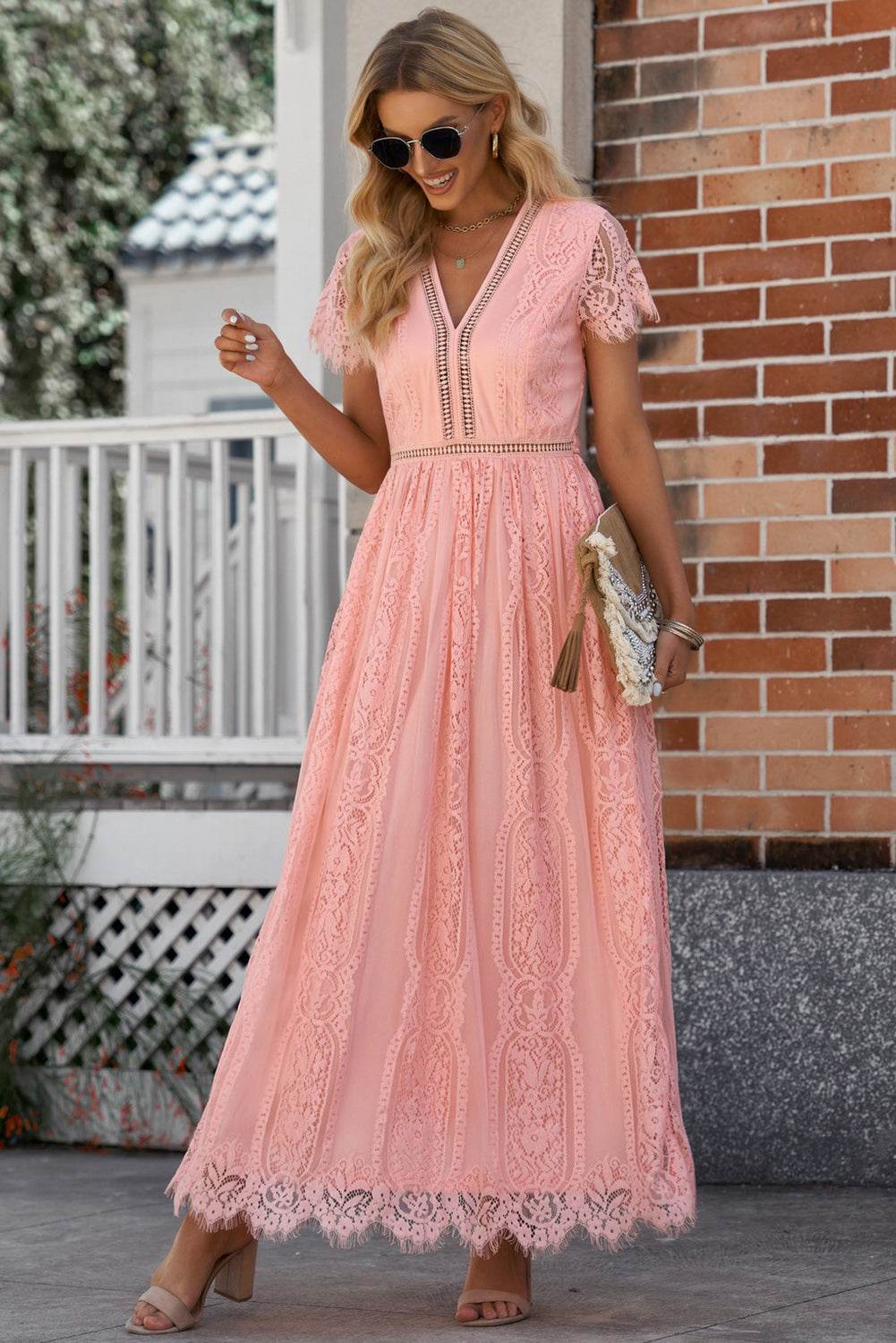 Scalloped Trim Lace Plunge Dress Trendsi 553e90ca411f4f9082b22ef8697ed059-Max