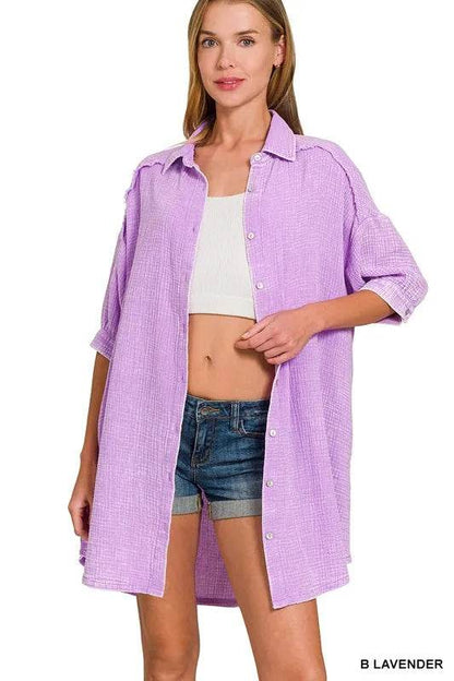 Zenana Washed Double Gauze Button Down Shirt Dress Trendsi 554ffac4e76444d88dd87d7c021bc6e8-Max-Origin