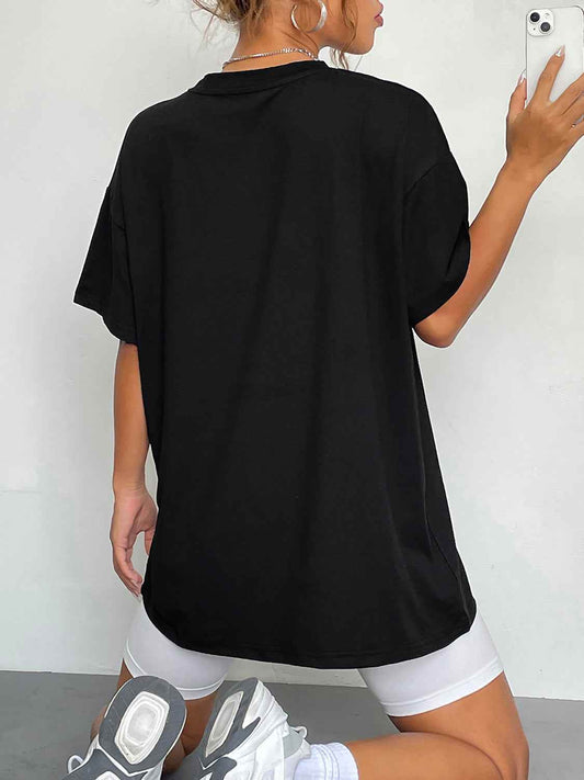 Round Neck Short Sleeve Ghost Graphic T-Shirt Trendsi 558b9ba0d1574dc0aa83abcec8e4b090-Max