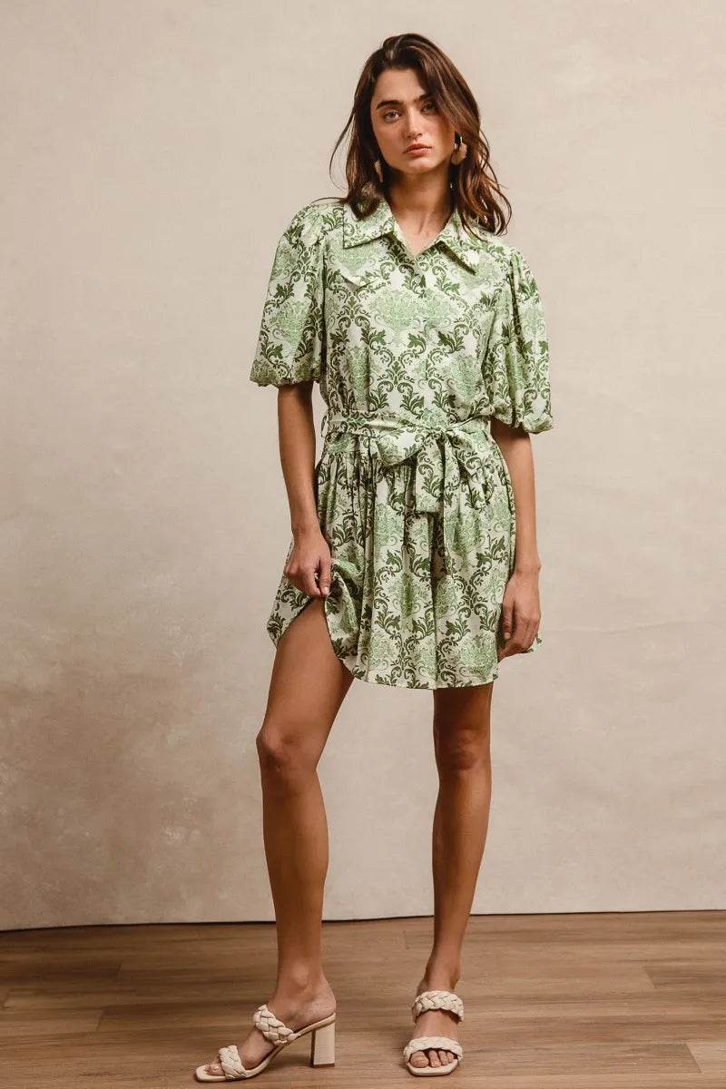 BiBi Tied Floral Short Sleeve Mini Shirt Dress Trendsi 55ab1de69bf6478685fe04f229a576c3-Max-Origin