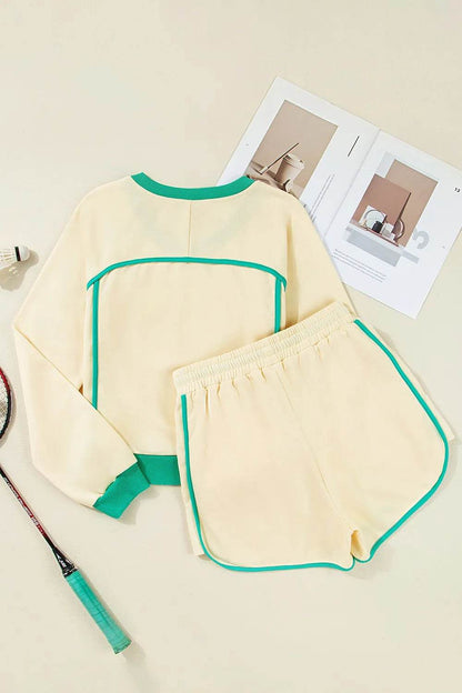 Contrast Round Neck Top and Shorts Set Trendsi 55c09b38-9d40-415b-84f8-1da338ce8f8f-Max-Origin