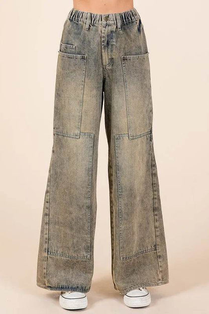 Mittoshop Washed Wide Leg Jeans with Pockets Mud Denim Trendsi 55cda32c-9ee1-477a-aaec-27fd0c2c030e-Max