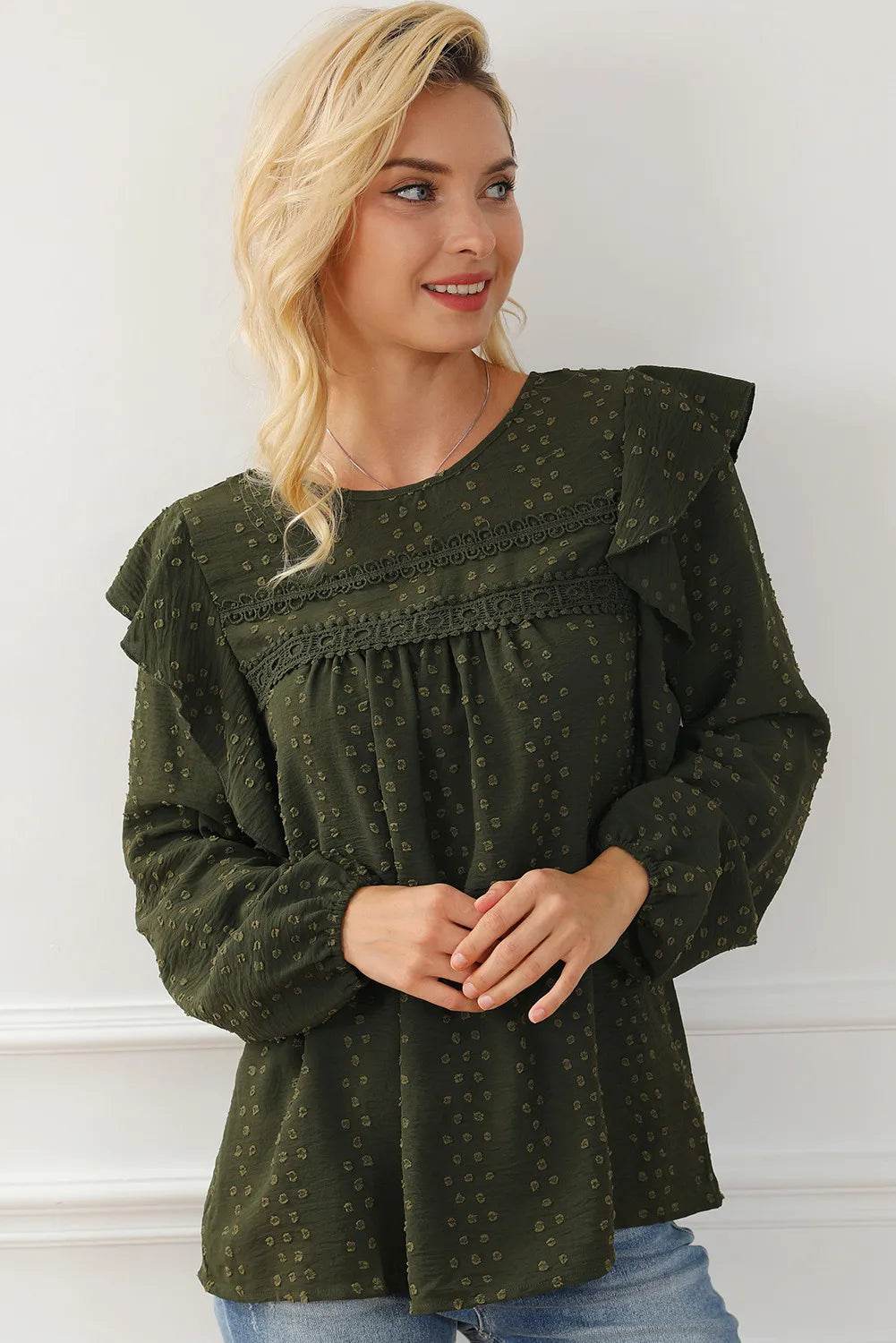 Round Neck Ruffled Blouse Trendsi 56053fc9-48b2-4354-b260-6662b41fc852-Max