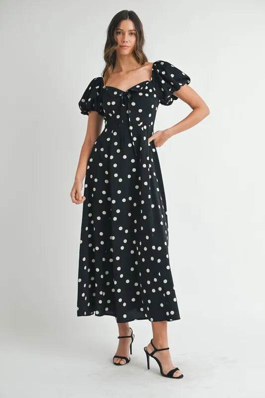 MABLE Polka Dot Puff Sleeve Midi Dress Trendsi 566ebedb109c42d8b55fa5b5d58a1f79-Max-Origin