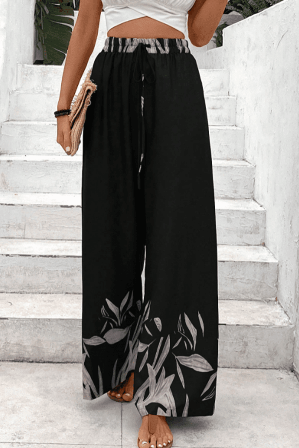 Honey Drawstring High Waist Relax Fit Long Pants Trendsi 56efc914bce0457383b3d15c9d1f38df-Max