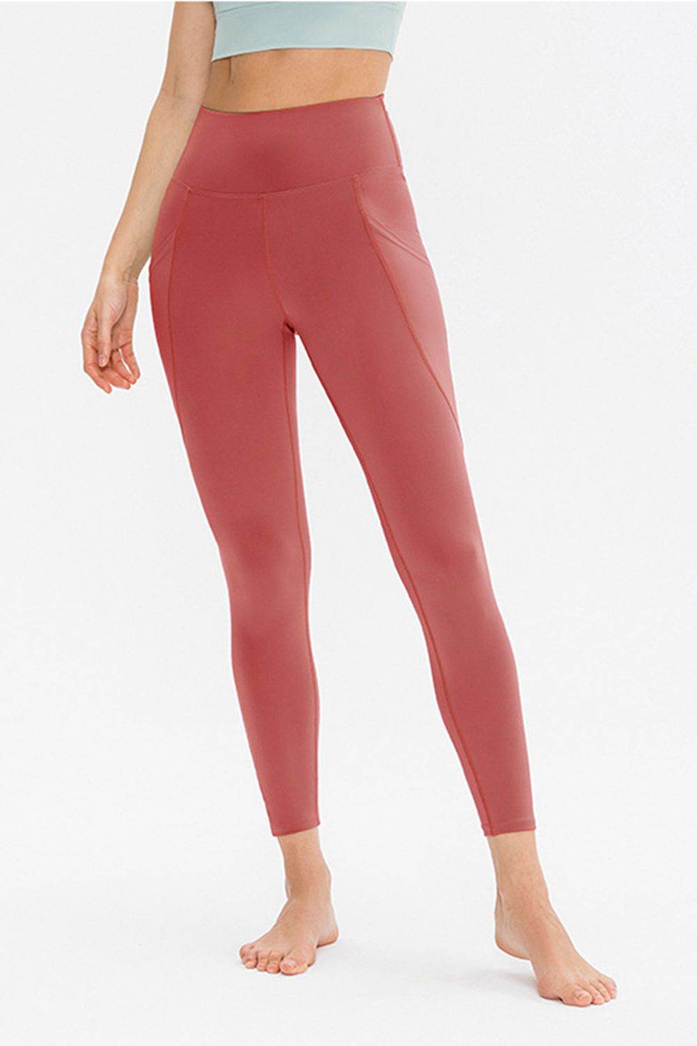 Slim Fit Long Active Leggings with Pockets Trendsi 5710146b201545faae27243e65110c1d-Max