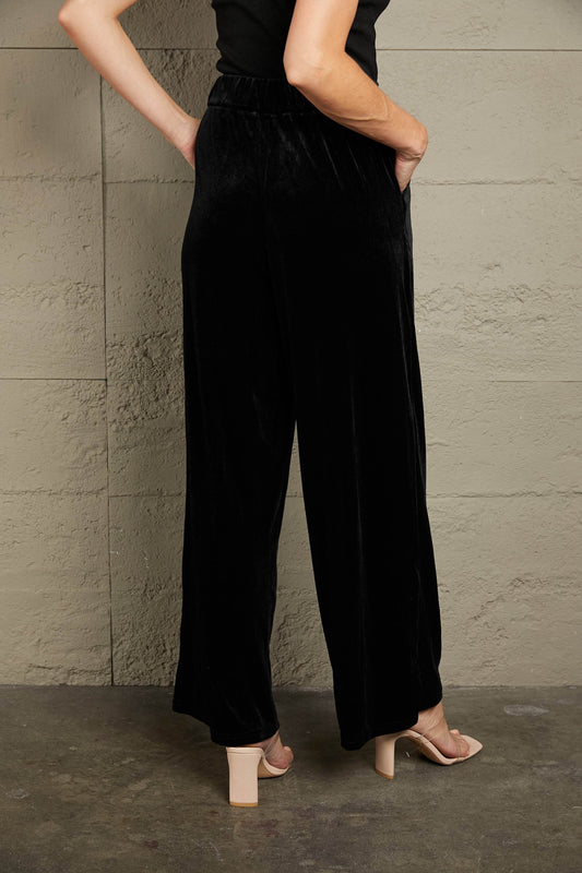 Loose Fit High Waist Long Pants with Pockets Trendsi 5726f36a33224167b55e4fc3283f4a2d-Max