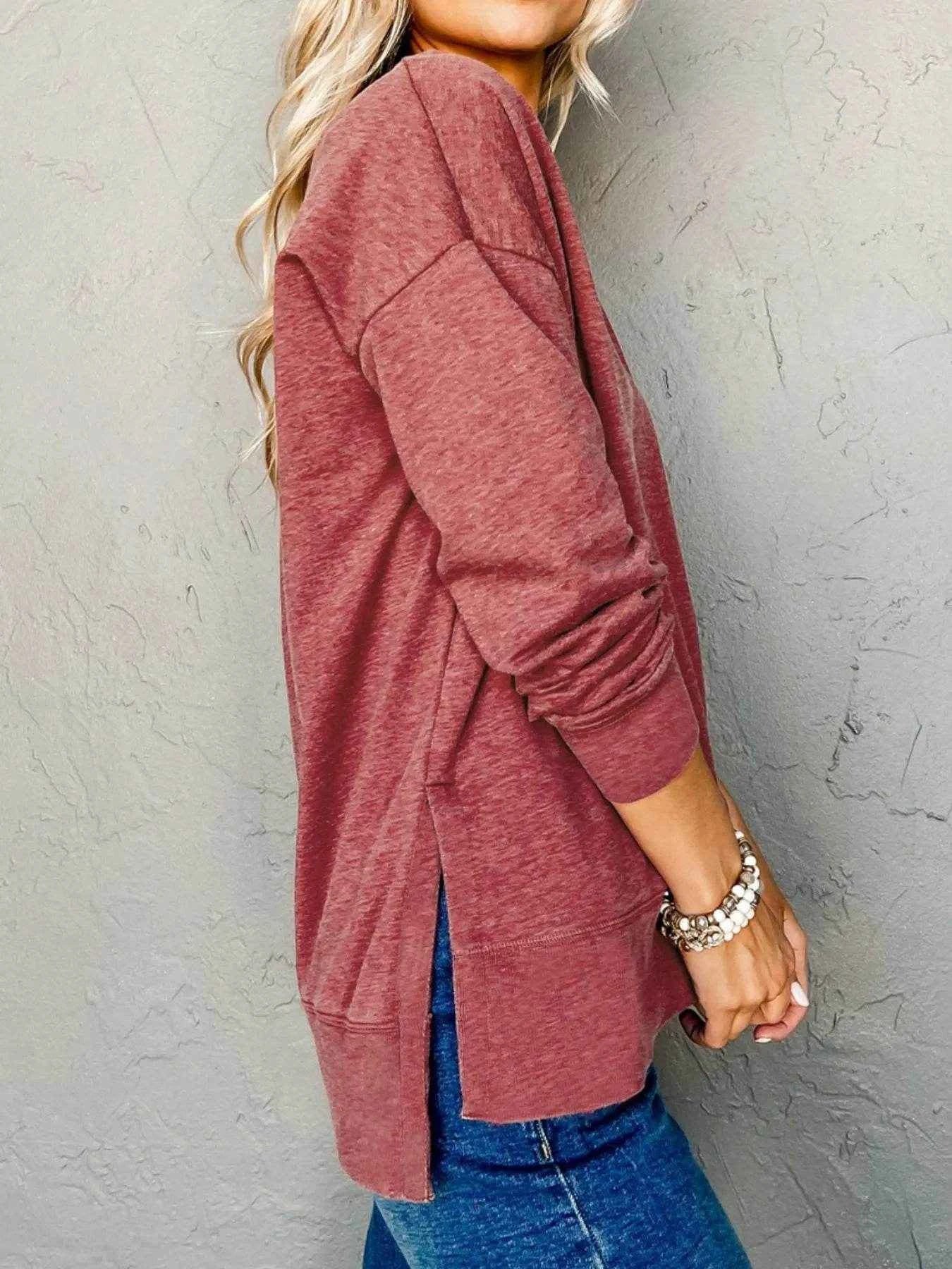 V-Neck Casual Long Sleeve T-Shirt Trendsi 574f1b6e-6ea6-4640-a319-05d3704b790b-Max-Origin