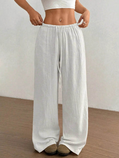 Wide Leg Drawstring Casual Pants White Trendsi 5781033e85ce4a5687913062632aa8f4-Max-Origin