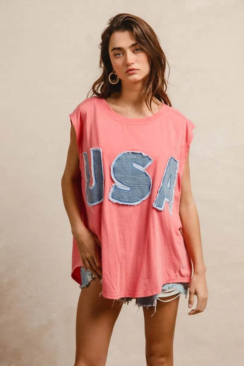 BiBi Washed Jersey With Usa Patched Raw Cut Edge Detail Trendsi 578d0c2fa6c648d2a44c9e4946954e99-Max-Origin