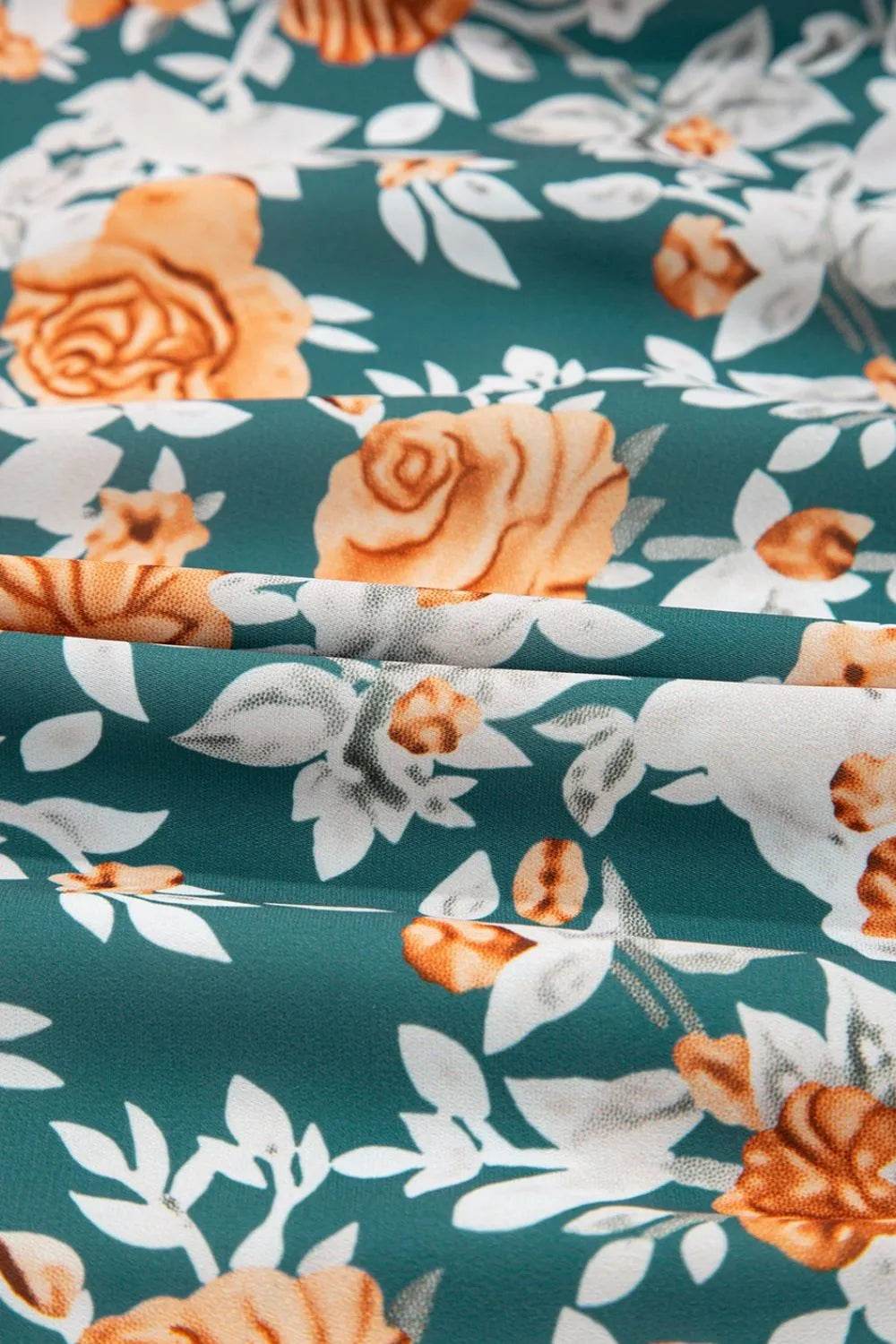 Floral Print Trimmed V Neck Tie Waist Sleeveless Dress Trendsi 57f8692a-65ec-416d-b653-0b1cd3c54995-Max-Origin