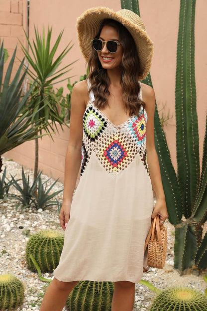 Openwork Sleeveless Embroidery Dress Apricot One Size Trendsi 57faf99f8fa045a4a499a990332f64d4-Max