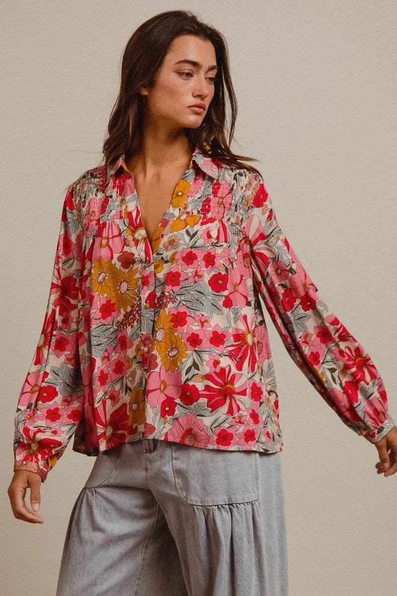 BiBi Woven Floral Printed Shirt Top Trendsi 5857dec6723d4038b3d2cce5f61ab65d-Max-Origin