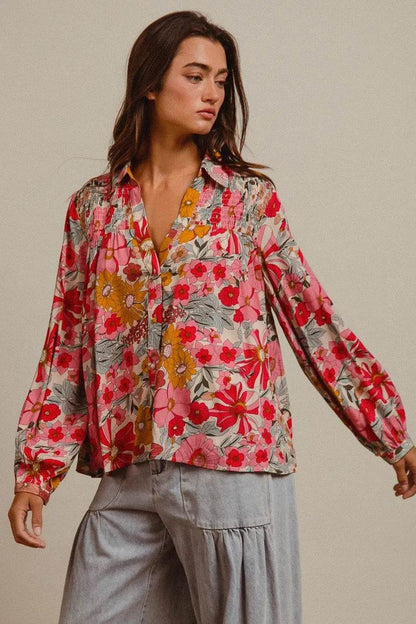 BiBi Woven Floral Printed Shirt Top Trendsi 5857dec6723d4038b3d2cce5f61ab65d-Max-Origin