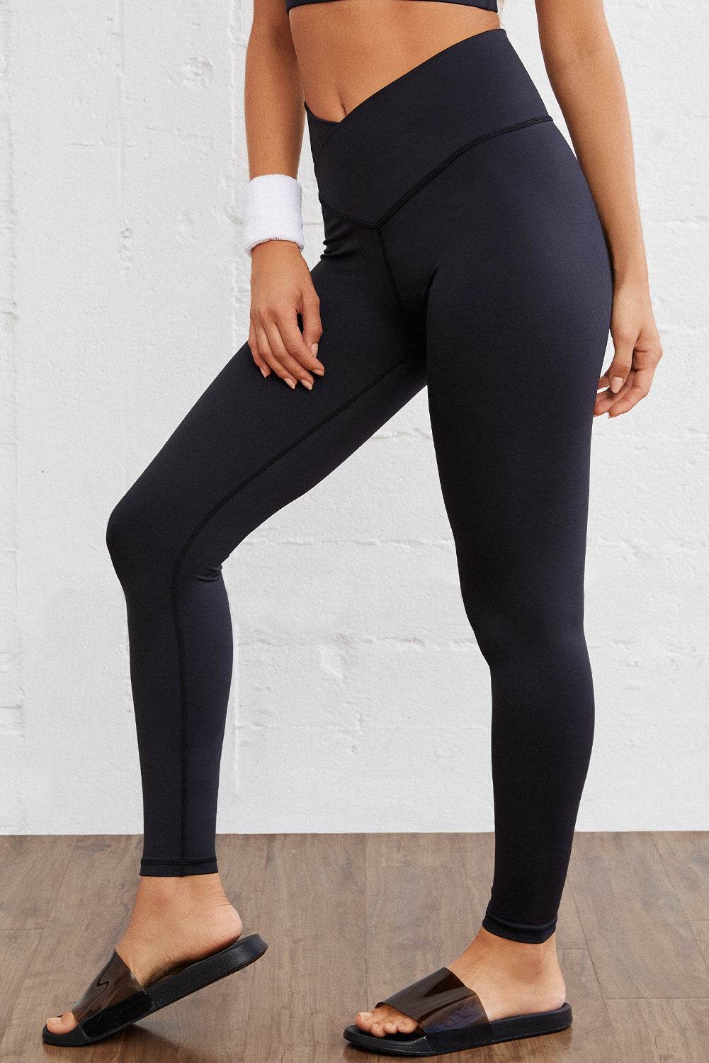 Wide Waistband Slim Fit Sports Pants Black Trendsi 58777a6a342e491dbb244d1bc69d7194-Max