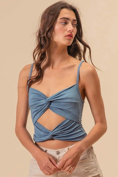 BiBi Rayon Span Jersey Knit Double Twist Front Cami Top Trendsi 58a2cee5da9541c694b0eb0b7da9100d-Max-Origin