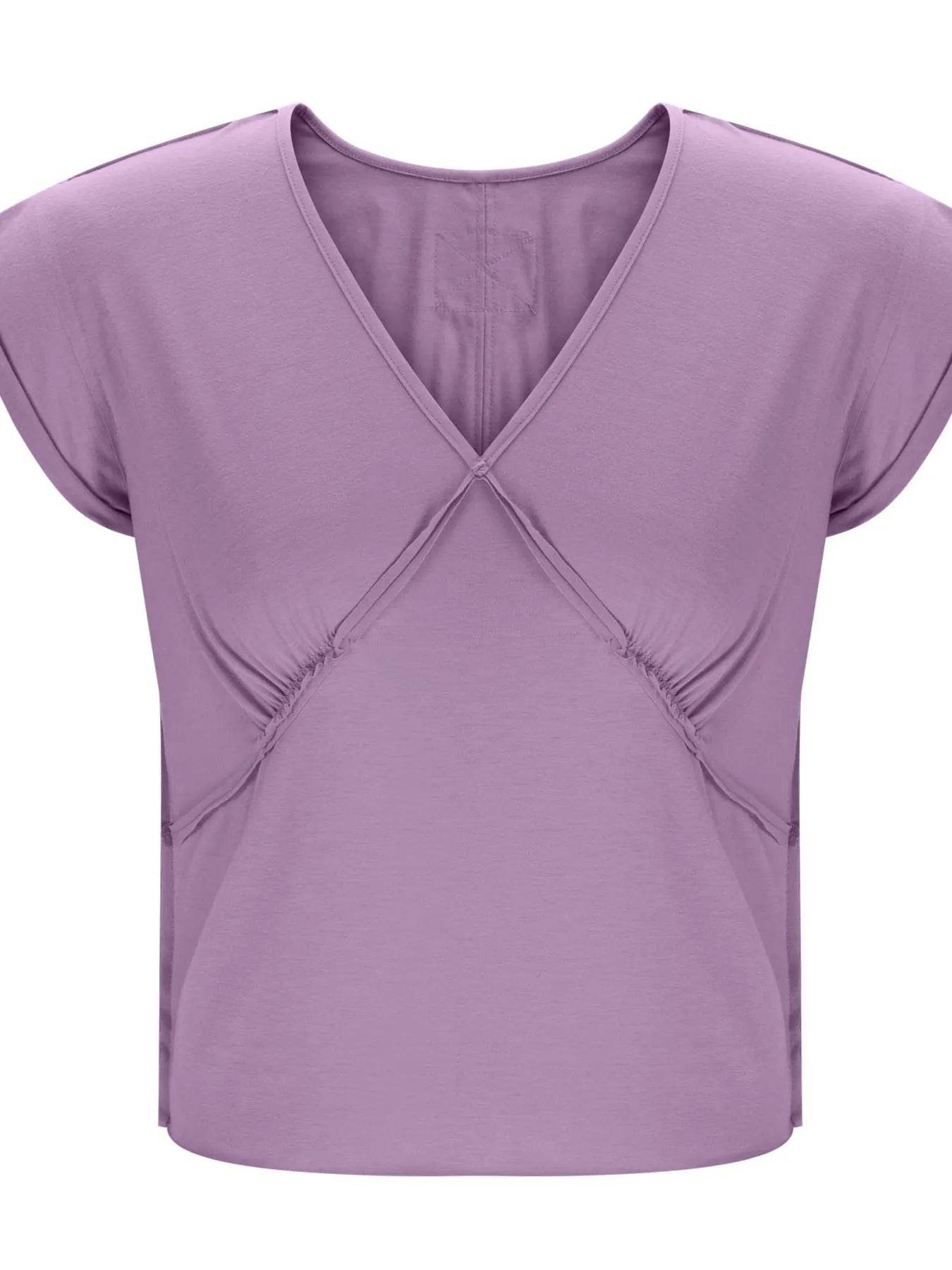 Deep V-Neck Cropped T-Shirt Trendsi 590ff6c93db9433292c0a1729123c766-Max-Origin