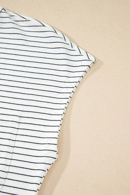 Stripe Cap Sleeve Crew Neck Casual Tee with Chest Pocket Trendsi 591ada7b-e739-47c5-a33a-e00ab7307463-Max-Origin