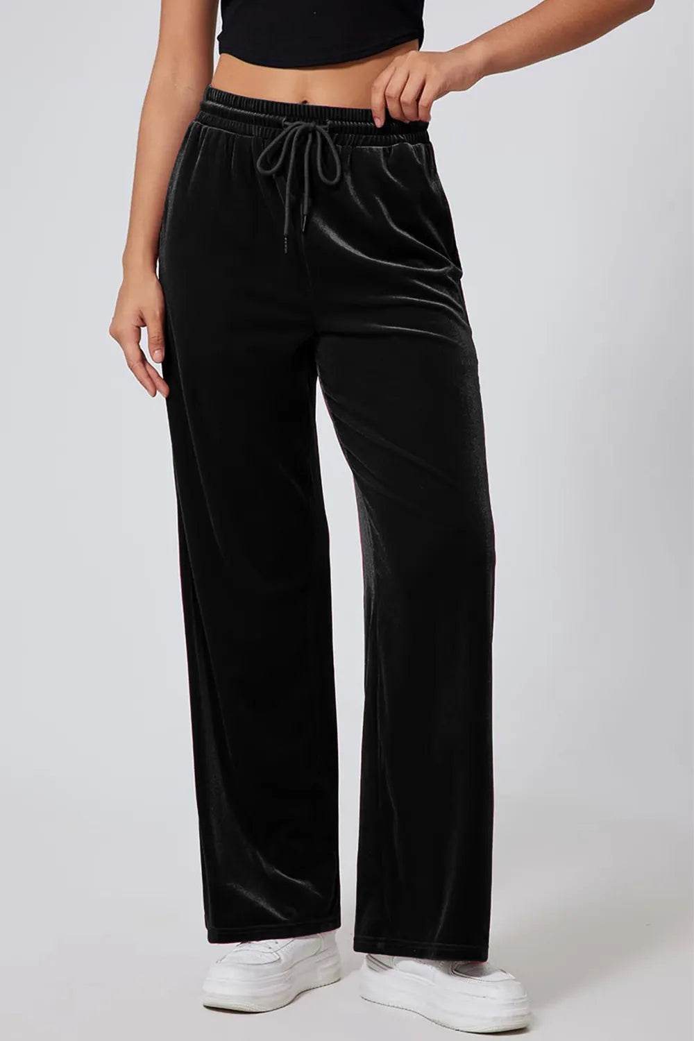 Drawstring Elastic Waist Straight Leg Pants Trendsi 59873005-9771-4213-bc19-848f0988cd93-Max