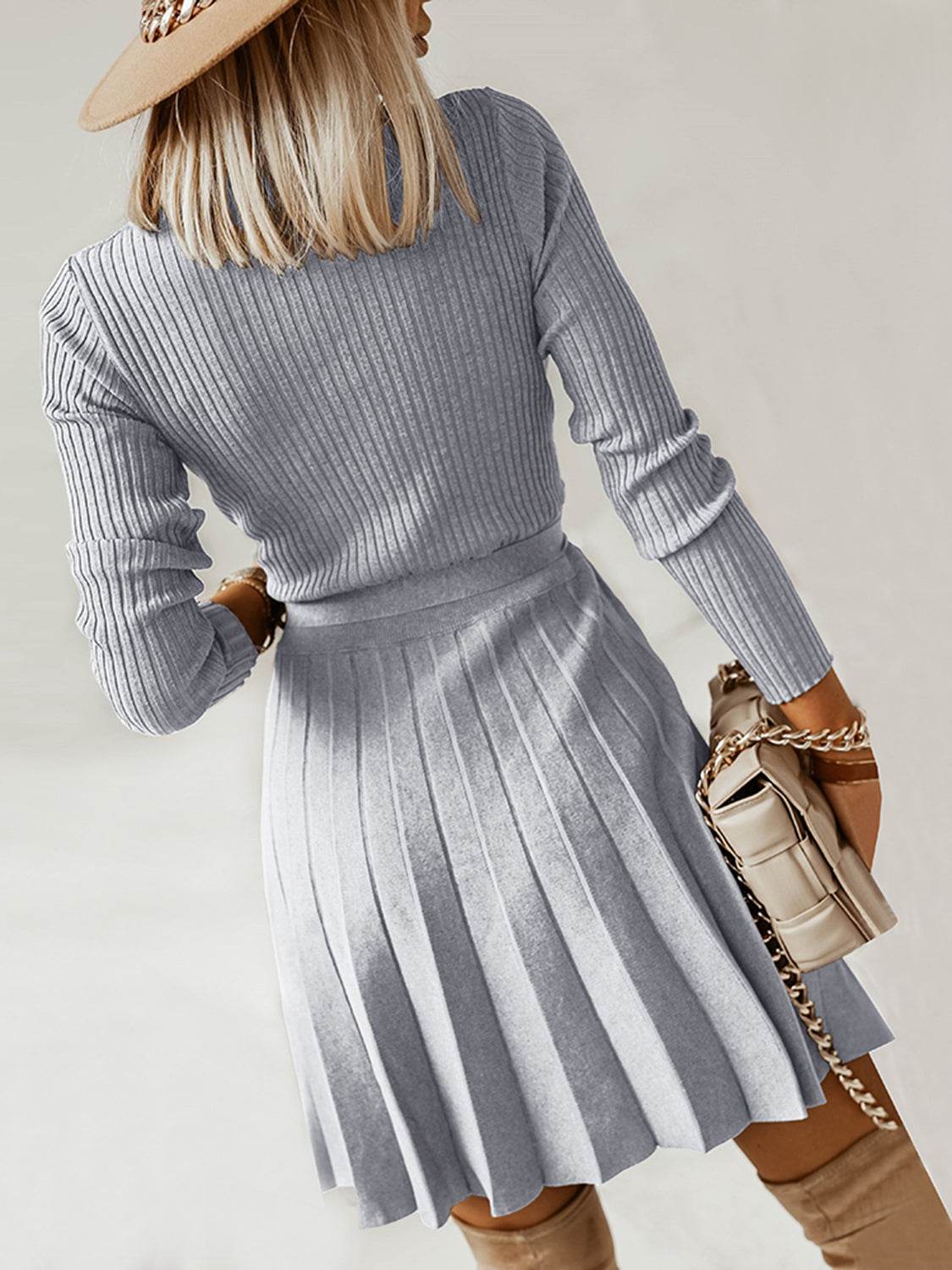 Surplice Neck Tie Front Pleated Sweater Dress Trendsi 5a08702f86ca4f02afdac2af9851fd43-Max